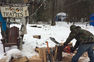 frigid protest-tent