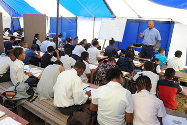 PICS: WCED aware of pupils being taught in tent due to classroom shortage