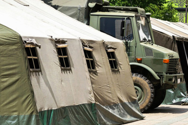clear span military tent