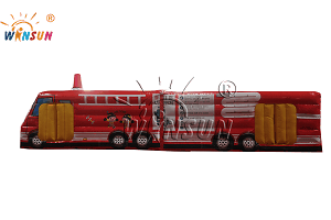 inflatable fire truck obstacle course tent 1