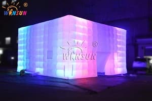white inflatable wedding tents with led light 1