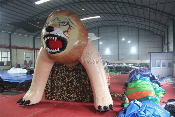 Durable Inflatable Lion Sport Tunnel Tent For Advertising Wst-102
