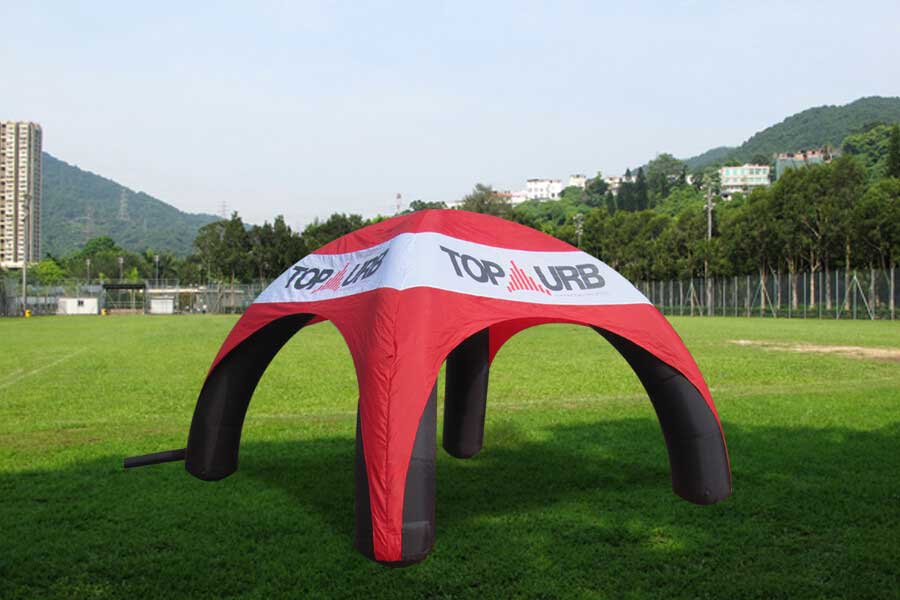 inflatable spider tent-red black tent