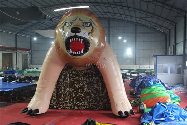 Outdoor Inflatable Lion Sport Tunnel Tent Manufacturer Wst-102