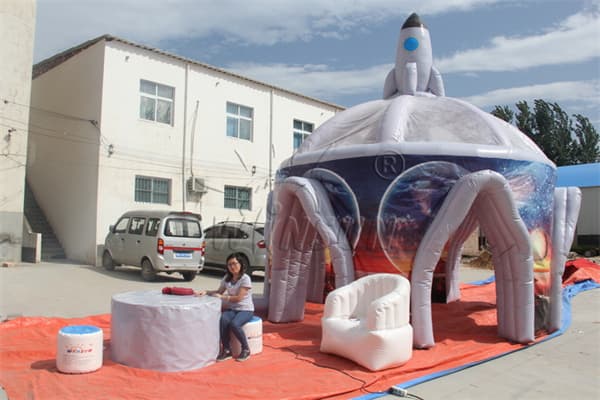Outdoor Inflatable Outer Space Rocket Tent For Promotion Wst-068