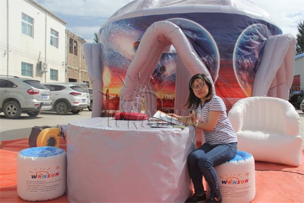 Strong Inflatable Outer Space Rocket Tent Manufacturer Wst-068
