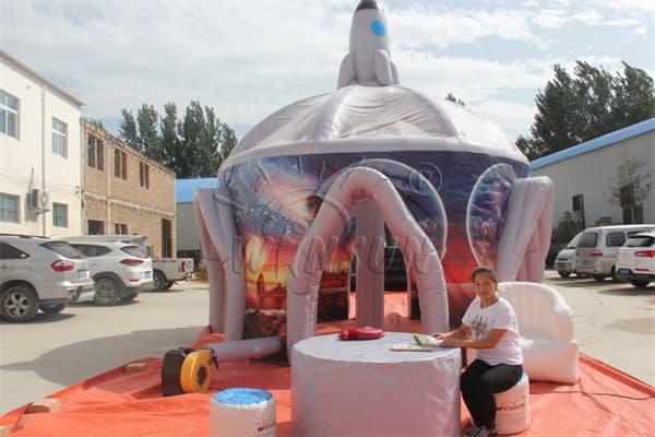 Waterproof Inflatable Outer Space Rocket Tent For Advertising Wst-068