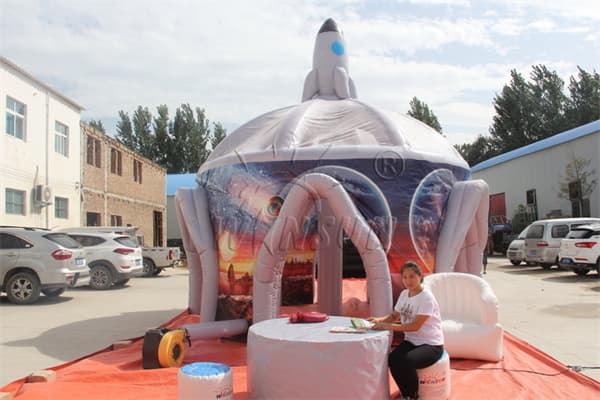 Waterproof Inflatable Outer Space Rocket Tent For Event Wst-068