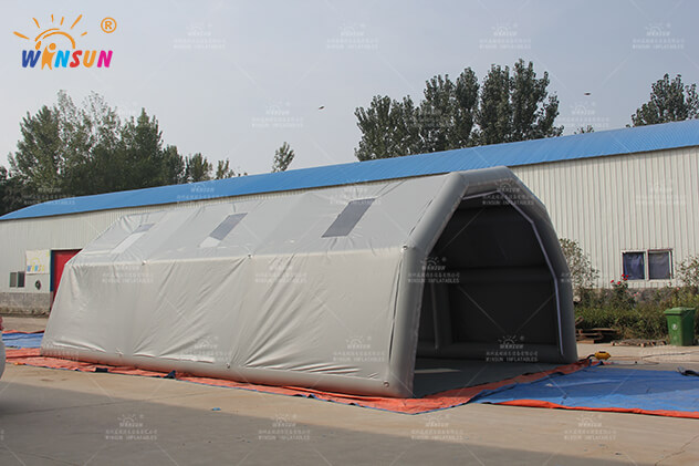 Gray Airtight Inflatable Tunnel Tent