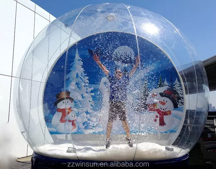 Christmas Vacation Inflatable Snow Globe Bubble Dome Tent