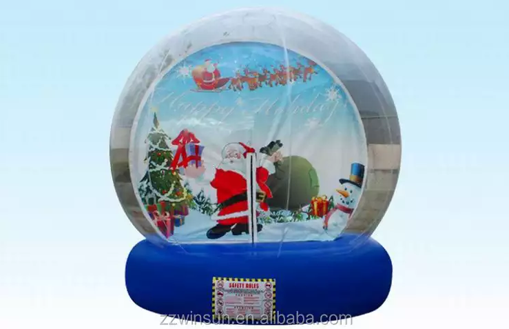 Christmas Vacation Inflatable Snow Globe Bubble Dome Tent