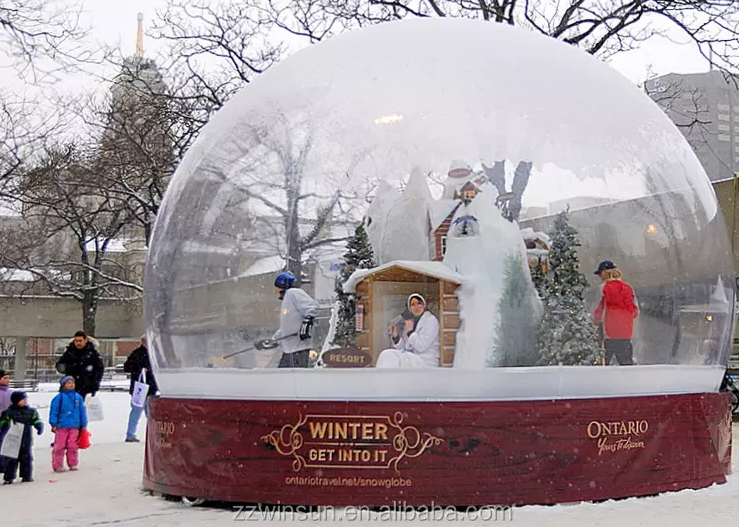Christmas Vacation Inflatable Snow Globe Bubble Dome Tent