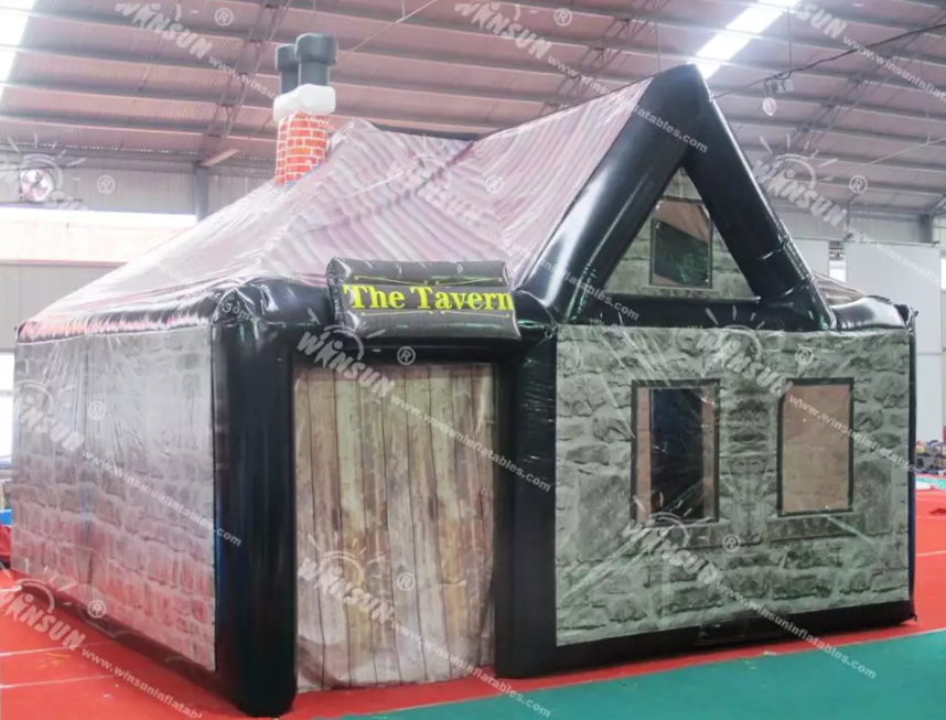 Portable inflatable house bar tent