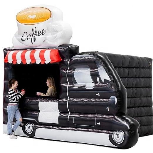 Portable inflatable food truck dining car tent