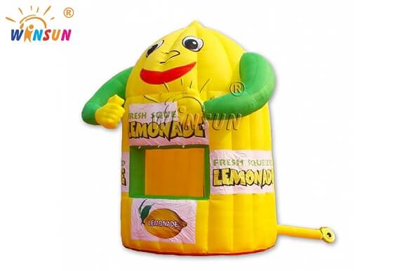 Portable inflatable lemonade stand booth