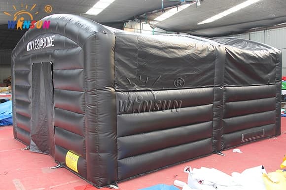 Mobile inflatable cinema tent for advertising