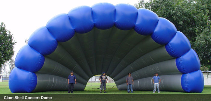 Inflatable stage cover tent for concert