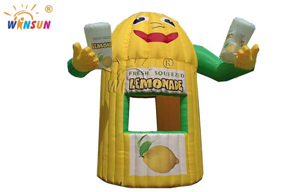 Portable inflatable lemonade stand booth