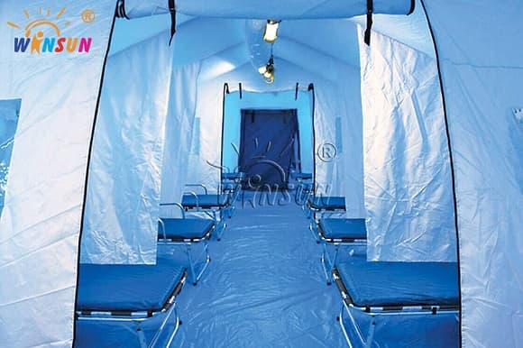 Outdoor inflatable hospital isolation tent