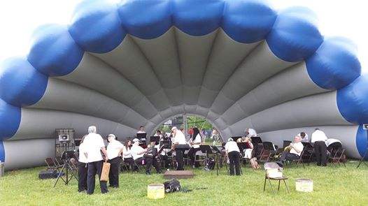 Inflatable stage cover tent for concert