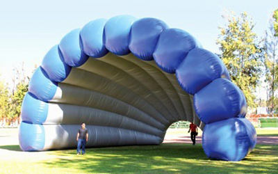 Inflatable stage cover tent for concert