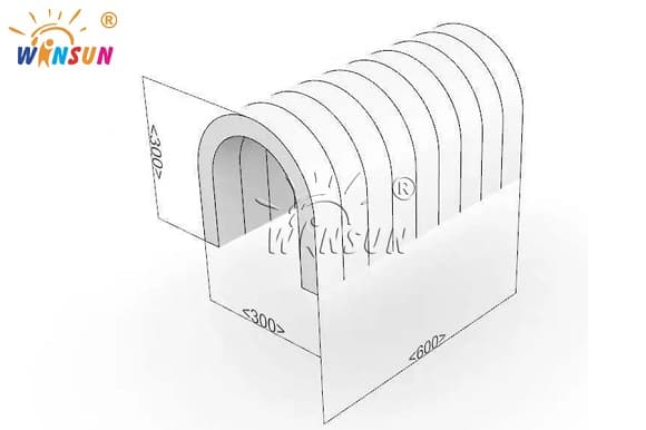 Outdoor inflatable arch tent