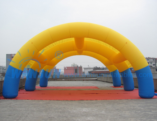 Inflatable arch tent for advertising
