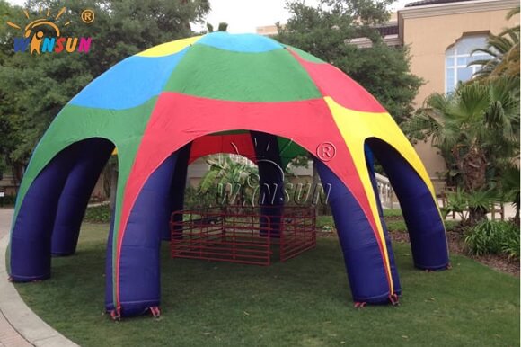 Customized inflatable spider dome tent