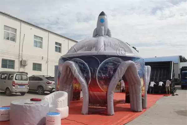 High Quality Inflatable Outer Space Rocket Tent For Sale Wst-068