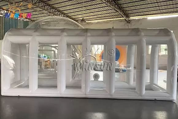 Transparent bubble dome tent with Tunnel